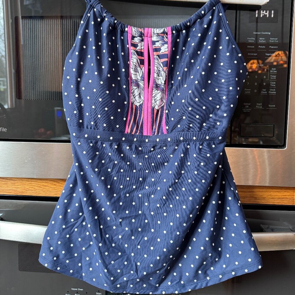 Beach House Swim Suit Top Polka Dot & Print 6